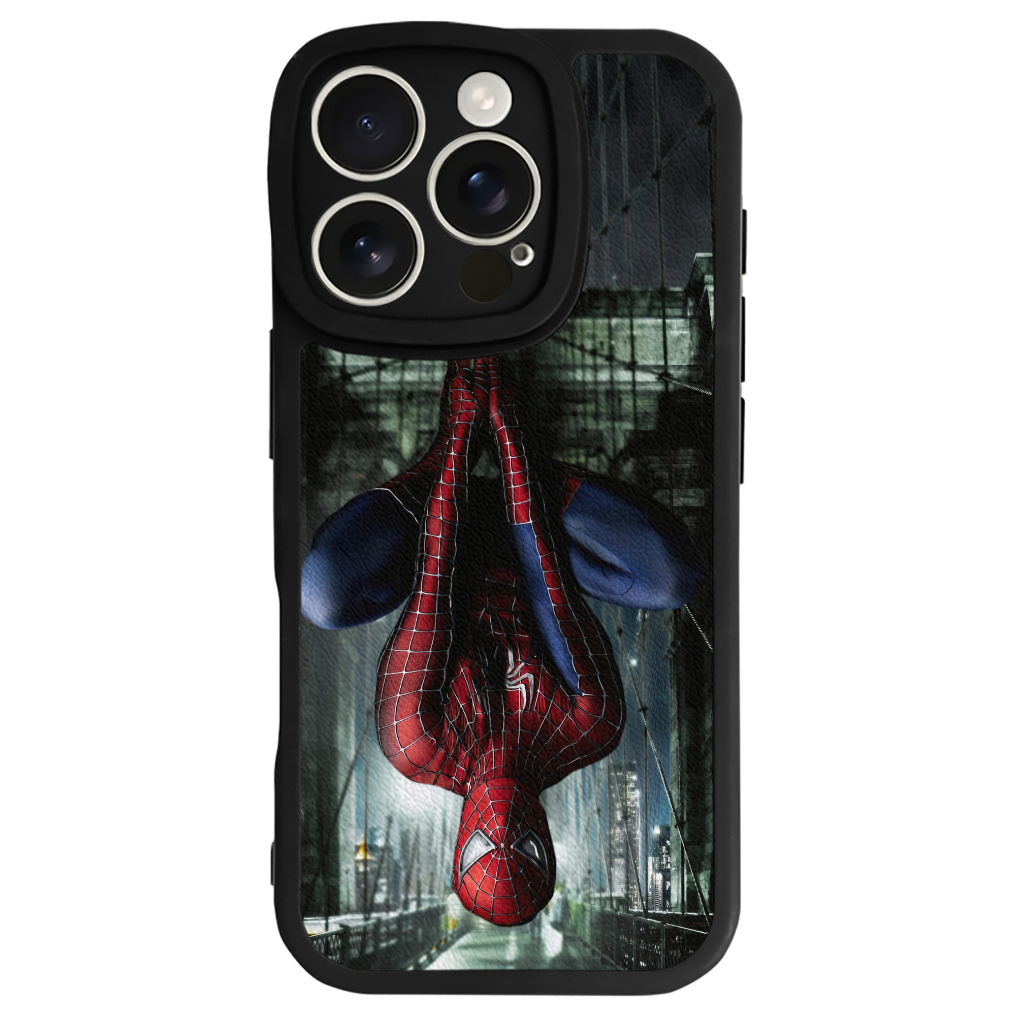 Spider Man スパイダーマン 【iPhone 16シリーズ対応】シリコンスマホケース（レザー調） 材質：シリコン